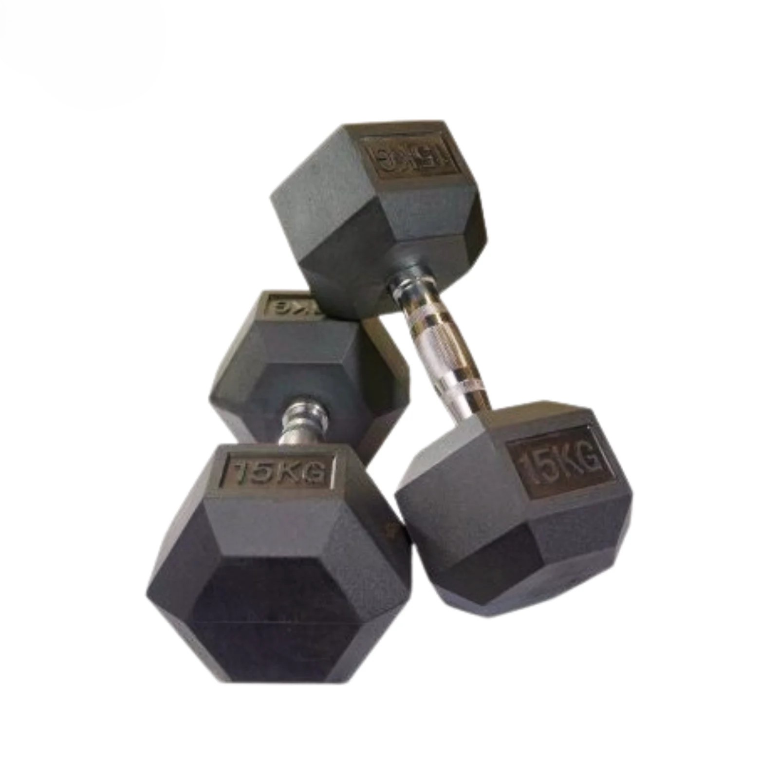 Rubber Hex Dumbbell 30kg (15Kg x 2) – Heavy-Duty Strength Training Pair