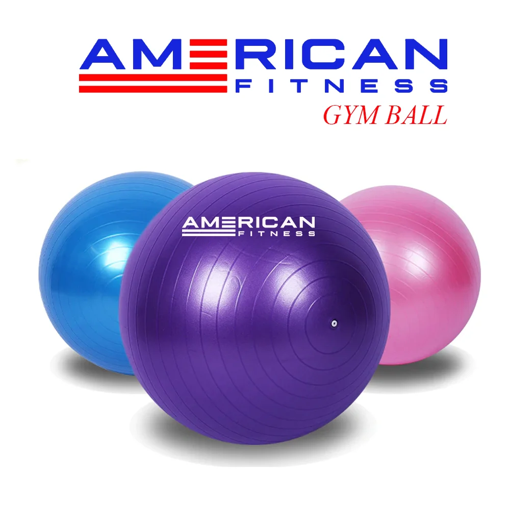 American Fitness Gym Yoga Ball – 75CM (With Free Pump)
