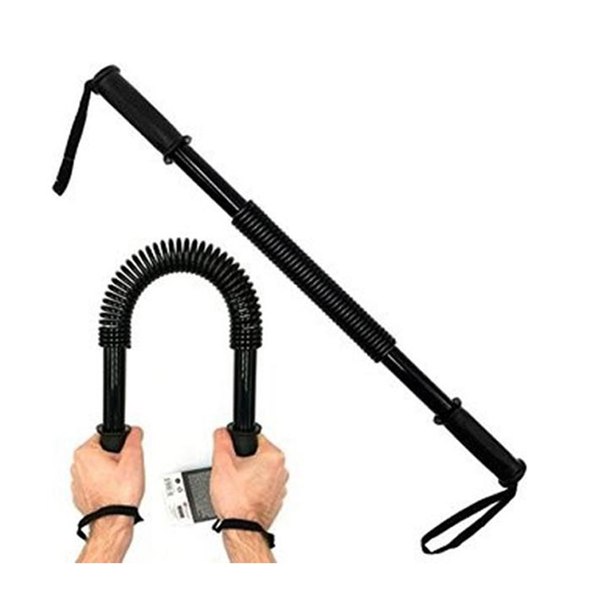Power Twister Spring Exerciser – Black | Upper Body Strength Trainer