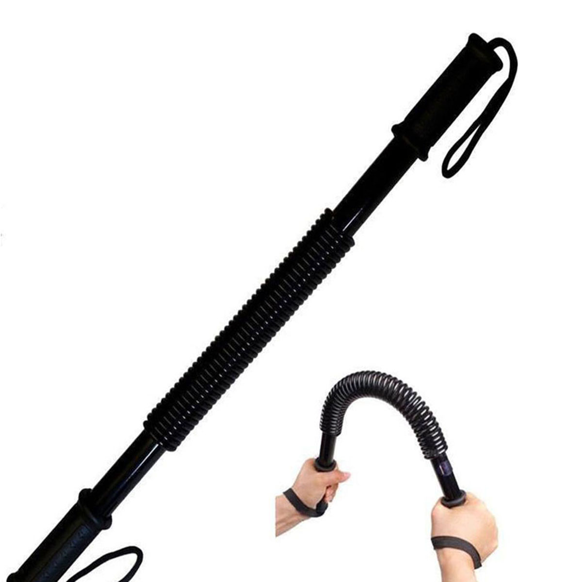 30KG Fitness Gym Workout Power Twister – Black | Upper Body Strength Trainer