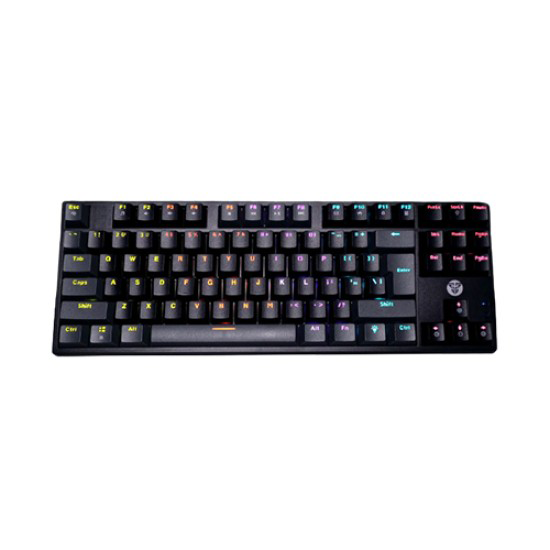 Fantech ATOM 81 MK875V2 RGB Wired Mechanical Gaming Keyboard – 75% Layout, Hot-Swappable Switches, 17 RGB Modes, Multifunction Knob, Anti-Ghosting (Navy Blue)