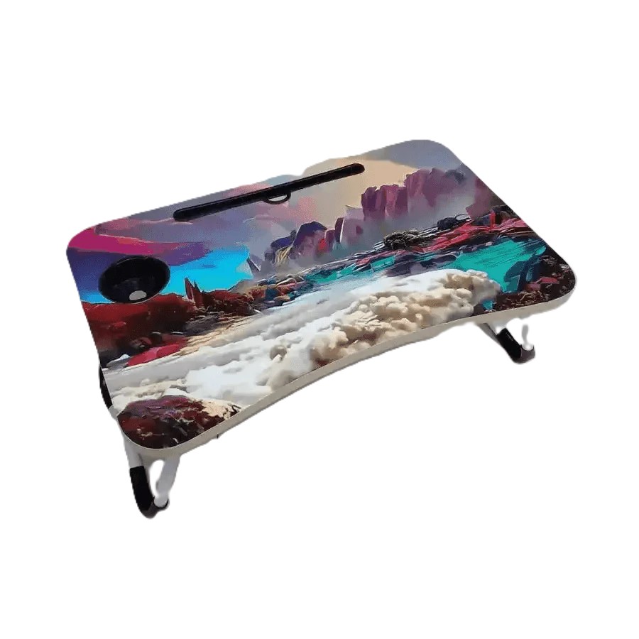 Folding Table - Mountain Design 🏔️ | Portable, Multipurpose, Durable & Stylish