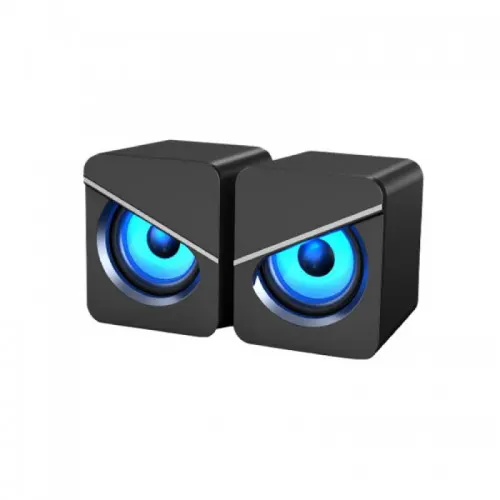 Havit SK717 USB Stereo Speaker with LED Backlit – 3W x 2 RMS, 25Hz-20kHz Frequency, Compact Design, Plug & Play, 1-Year Warranty