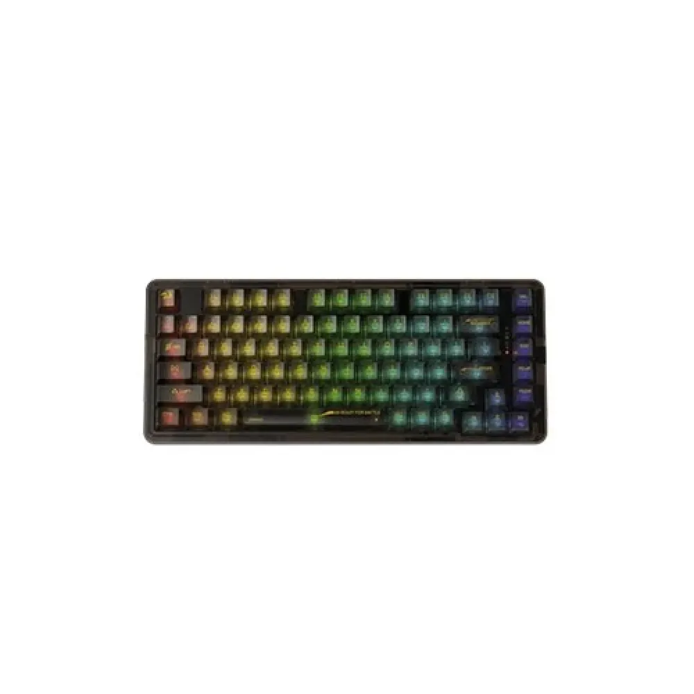 Redragon ELF PRO K649 Transparent RGB Mechanical Keyboard – 82 Keys, Hot-Swappable, Double Noise Dampening, 3-Mode Connectivity