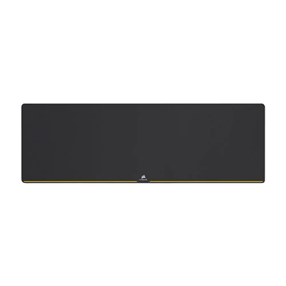 Corsair MM200 Cloth Gaming Mouse Pad Extended – Black Yellow Stripe, Optimized for FPS & MOBA, Superior Control, Non-Slip Rubber Base