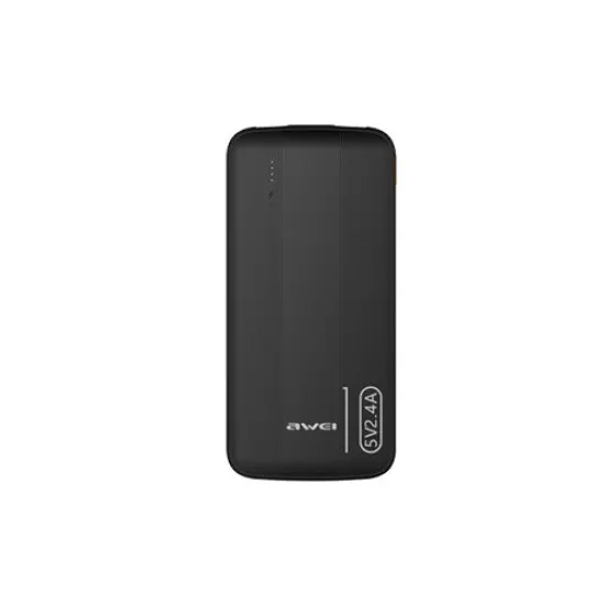 Awei P37K 10000mAh 10.5W Fast Charging Power Bank | Dual USB Output, Portable, Sleek Design