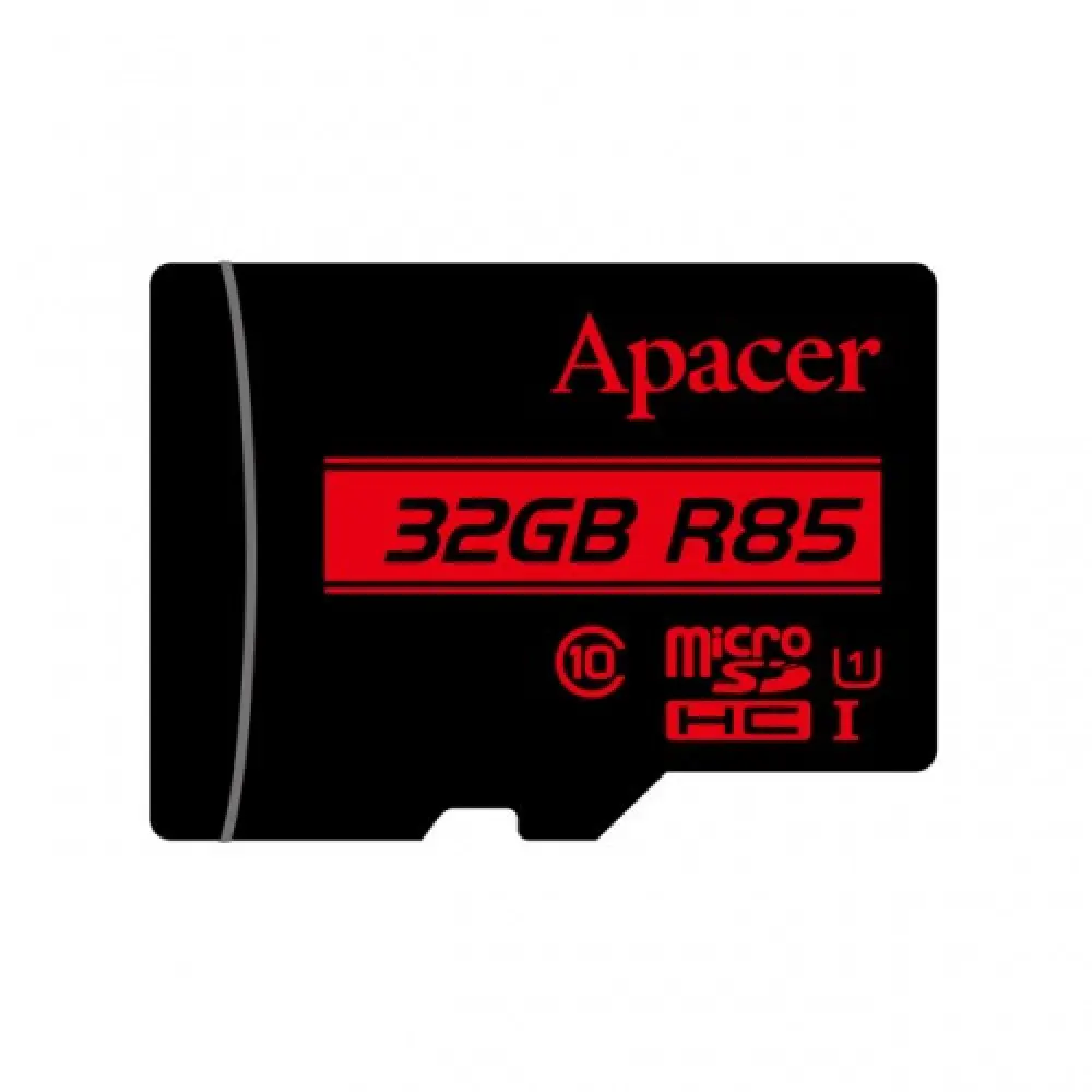 Apacer R85 32GB MicroSDHC – UHS-I, Class 10, 85MB/s Read Speed, Full HD Video Support
