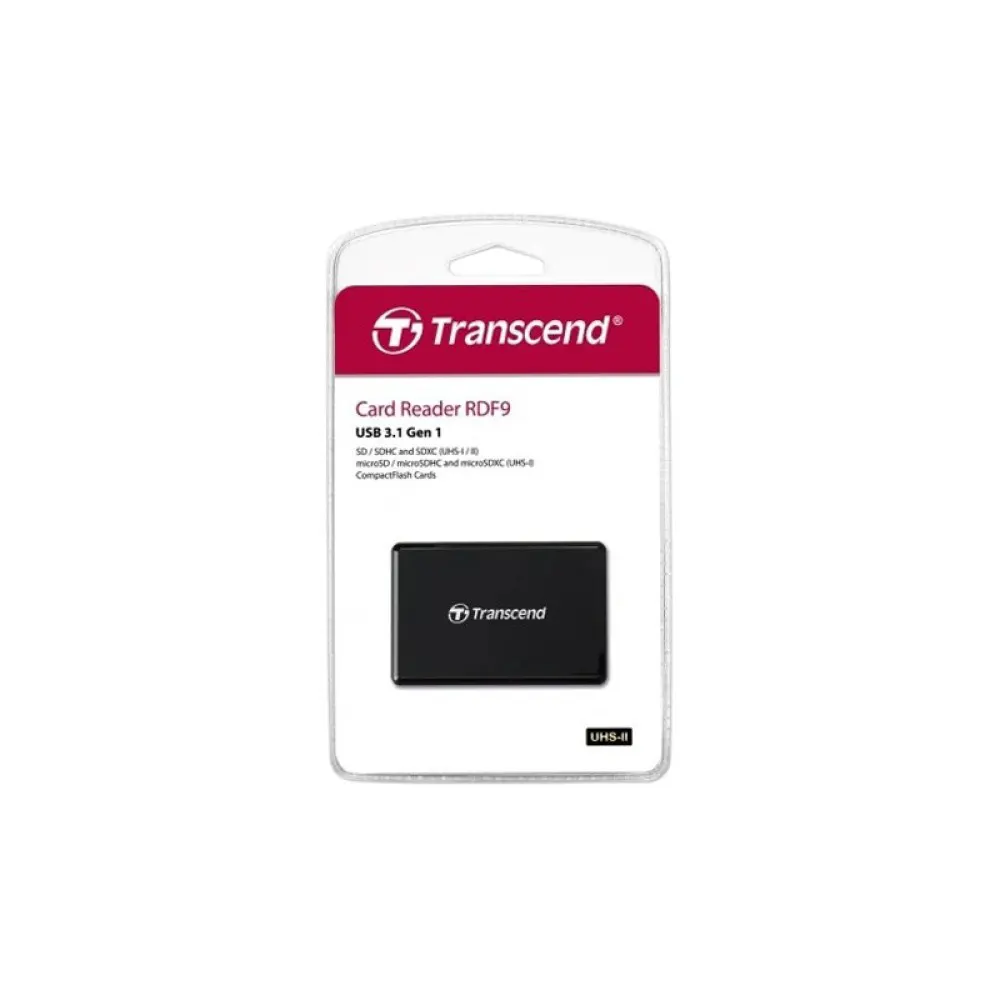 Transcend TS-RDF9K2 USB 3.1 Gen 1 UHS-II Multi Card Reader – 260MB/s Read, 190MB/s Write