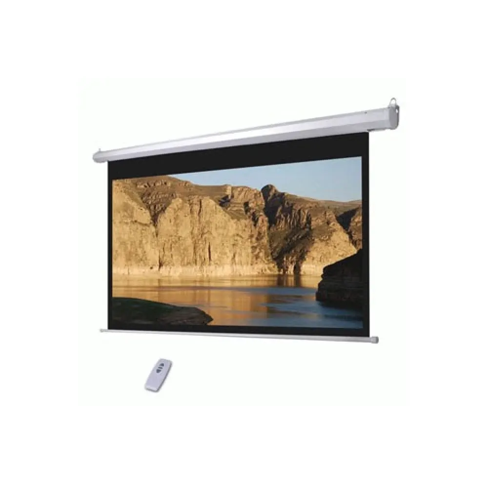 Super View 96 x 96 Inch Electric Wall Projector Screen – Motorized Projection Screen for Home & Office