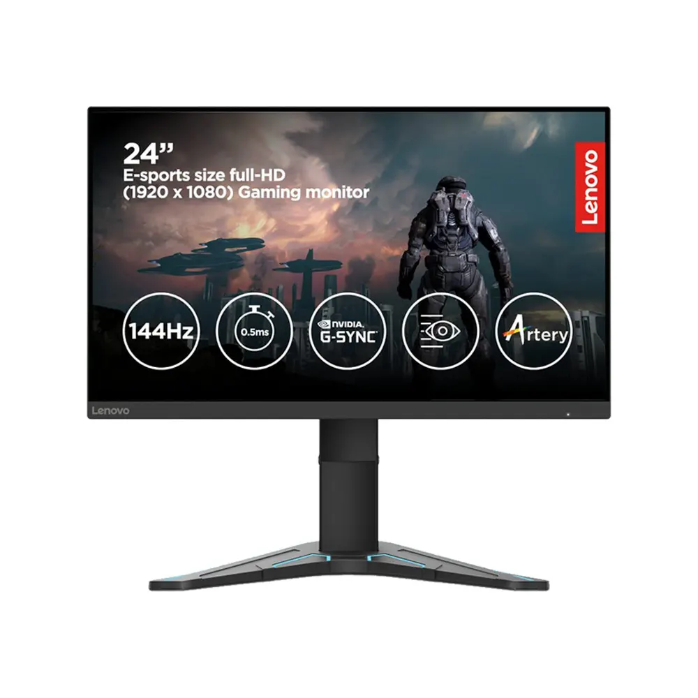 Lenovo G24-20 24 Inch FHD 144Hz IPS Gaming Monitor | 165Hz Overclock, AMD FreeSync, 99% sRGB, 0.5ms Response