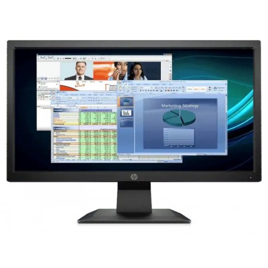 HP P204v 19.5" HD LED Monitor – 1600x900, 60Hz, 5ms, Adjustable Stand & VESA Mount, Energy Efficient | Wonderbrands