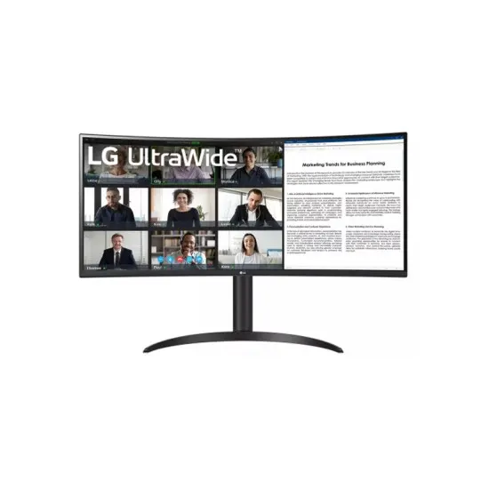 LG 34WR55QK-B 34" WQHD HDR10 100Hz Curved Monitor – USB Type-C, AMD FreeSync, sRGB 99% | Wonderbrands