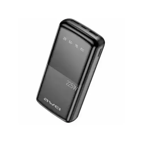 Awei P13K 20000mAh 22.5W Fast Charging Power Bank – Dual USB & Type-C Output, Compact, Fireproof ABS+PC Body, 6-Month Warranty